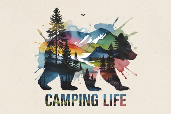 Download Camping Life Bear Mountain Nature PNG - Camp Collection