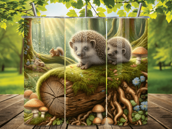 Download Woodland Hedgehog Friends Tumbler Wrap - Woodland hedgehog Collection