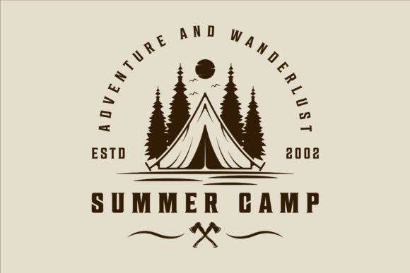 Download Summer Camp Logo Vector Vintage Design - Camp Collection