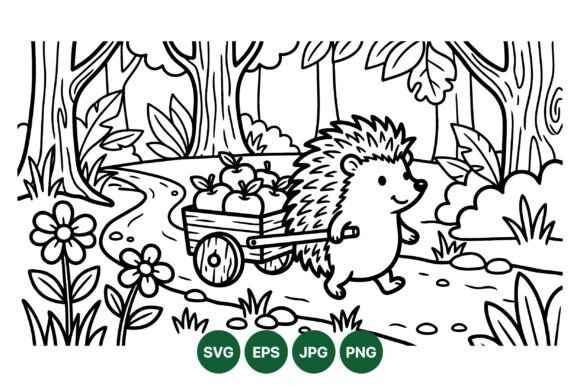 Download Cute Woodland Hedgehog Clipart - Woodland hedgehog Collection