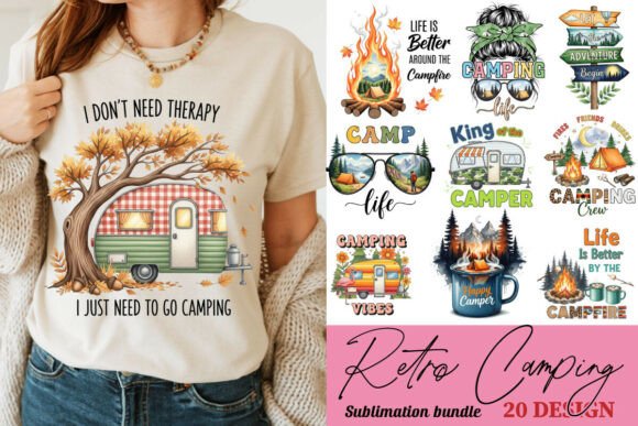 Download Retro Camping Sublimation Bundle - Camp Collection
