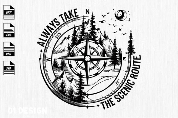 Download Always Take the Scenic Route Camping Tra - Camp Collection