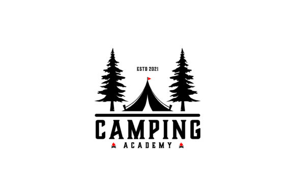 Download Camping Logo Tent, Fire and Wood Design - Camp Collection