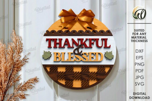 Download Thanksgiving Round Sign Laser Cut - Premium Resources