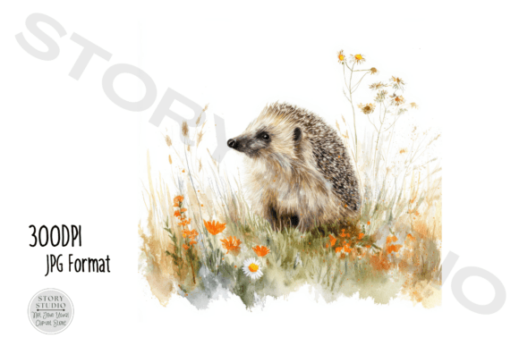 Download Watercolor Woodland Hedgehog Set - Woodland hedgehog Collection