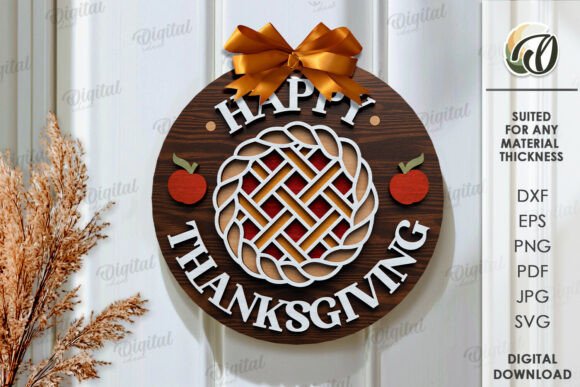 Download Thanksgiving Round Sign Laser Cut - Premium Resources